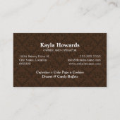 Bäckerei Desserts Visitenkarte (Rückseite)