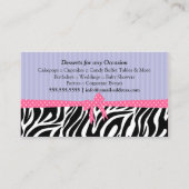 Bäckerei Desserts Visitenkarte (Rückseite)