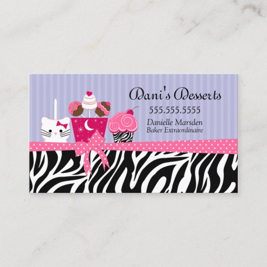 Bäckerei Desserts Visitenkarte (Vorderseite)