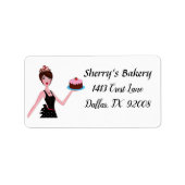 "Bäckerei" Diva Labels Adressaufkleber (Vorne)