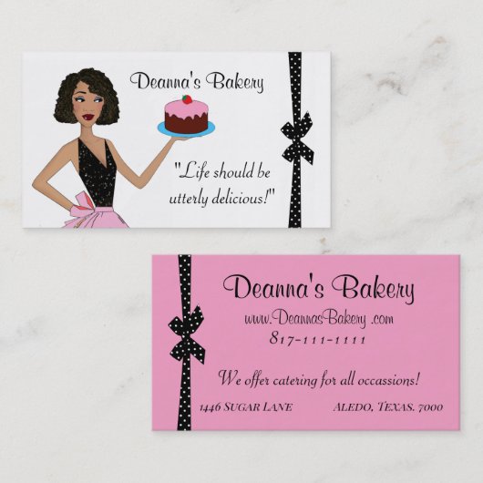 "Bäckerei" Diva Visitenkarten Visitenkarte (Vorne/Hinten)