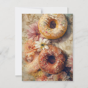 Bäckerei Doughnut Postkarte
