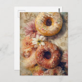 Bäckerei Doughnut Postkarte (Vorne/Hinten)