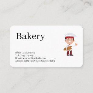 Bäckerei editierbare Visitenkarte