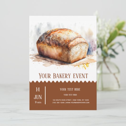 Bäckerei Einladung (Stehend Vorderseite)