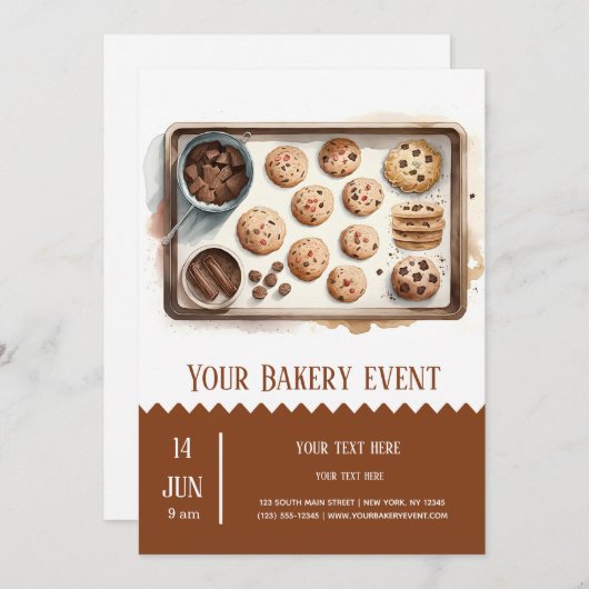 Bäckerei Einladung (Vorne/Hinten)