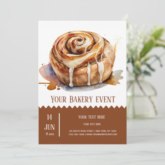 Bäckerei Einladung (Stehend Vorderseite)