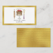 Bäckerei Elegant Backutensien Visitenkarte (Vorne/Hinten)