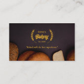 Bäckerei | Elegante Golden Wheat Visitenkarte (Rückseite)