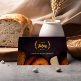 Bäckerei | Elegante Golden Wheat Visitenkarte