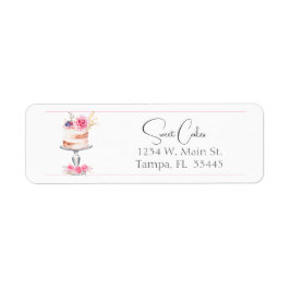 Bäckerei Elegante Rosa Kuchen Wasserfarben