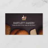 Bäckerei | Elegantes Blackboard Visitenkarte (Rückseite)