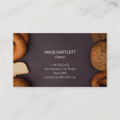 Bäckerei | Elegantes Blackboard Visitenkarte (Vorderseite)