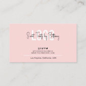 Bäckerei Feminine Blush Pink Food Allergie Checkli Visitenkarte (Rückseite)