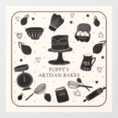 Bäckerei Fensteraufkleber (Blatt)