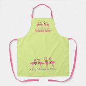 Bäckerei Flamingos Personalisierte Chartreuse Schürze (Vorderseite)