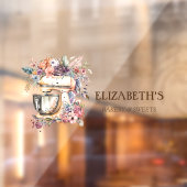 Bäckerei Floral Mixer Fensteraufkleber (Blatt 2)