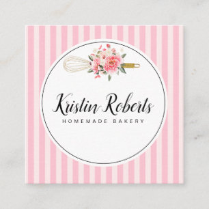 Bäckerei & Floral Square Business Card Quadratische Visitenkarte