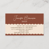 Bäckerei Foto Geschmackvoll Visitenkarte (Rückseite)