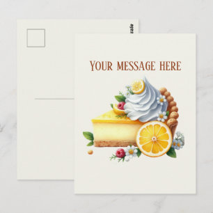 Bäckerei fügt Nachricht Geschäftsname Zitronenkuch Postkarte