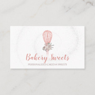 Bäckerei Funkelnder Schneebesen Logo Home Bakery Visitenkarte