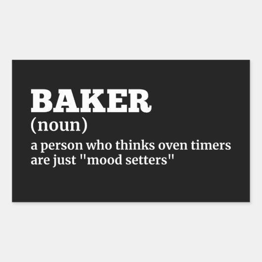 Bäckerei Funny Definition Sticker (Vorderseite)