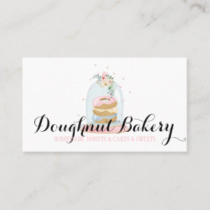 Bäckerei Gebäck Süßigkeiten Leckerer Donut Visitenkarte