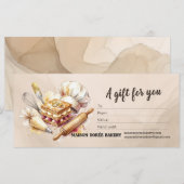 Bäckerei Geschäft Konditor Bäcker Geschenkgutschei (Vorne/Hinten)