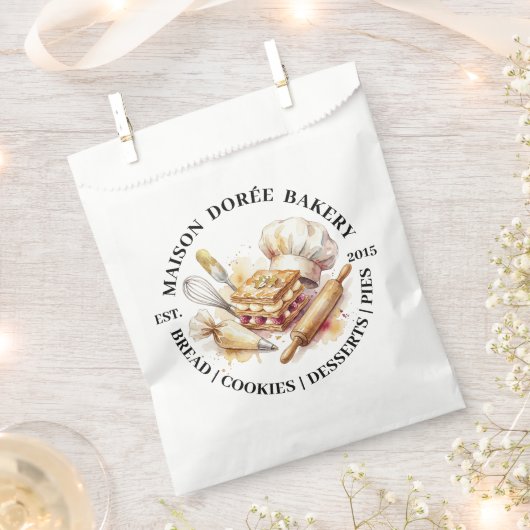 Bäckerei Geschäft Konditor Dessert Süßigkeiten Kuc Geschenktütchen (Ausgeschnitten)