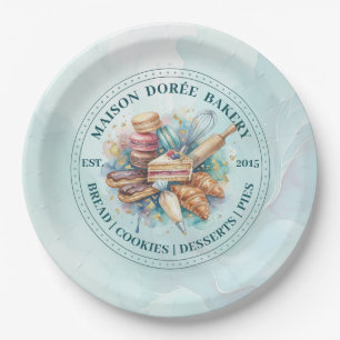 Bäckerei Geschäft Konditor Dessert Süßigkeiten Kuc Pappteller