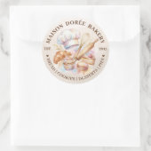 Bäckerei Geschäft Konditor Dessert Süßigkeiten Kuc Runder Aufkleber (Tasche)
