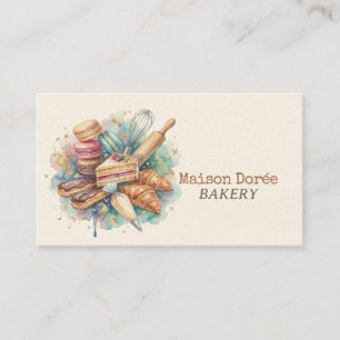 Bäckerei Geschäft Konditor Dessert Süßigkeiten Kuc Visitenkarte