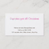 Bäckerei-Geschäfts-Karten Browns und des Visitenkarte (Rückseite)