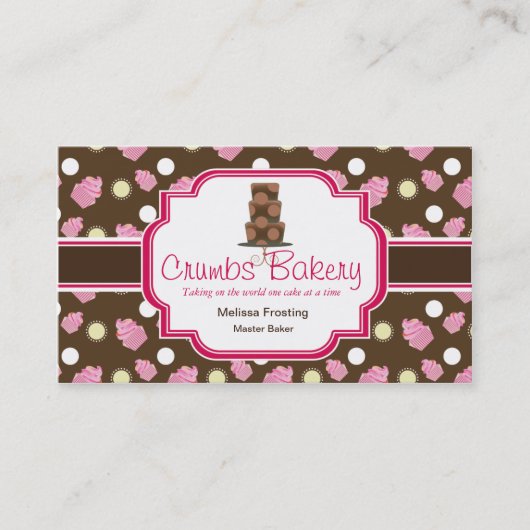 Bäckerei-Geschäfts-Karten Browns und des Visitenkarte (Vorderseite)