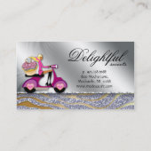 Bäckerei-Geschäfts-Karten-Glitzer-Kuchen-Roller Visitenkarte (Rückseite)