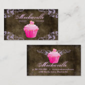 Bäckerei-Geschäfts-Karten-Kuchen-Veloursleder Visitenkarte (Vorne/Hinten)