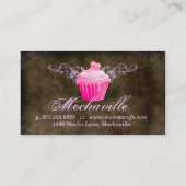 Bäckerei-Geschäfts-Karten-Kuchen-Veloursleder Visitenkarte (Rückseite)