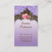 Bäckerei-Geschäfts-Karten-Plätzchen Vintages Brown Visitenkarte (Rückseite)