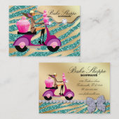 Bäckerei-Geschäfts-Kartezebra-aquamariner Visitenkarte (Vorne/Hinten)