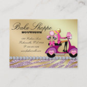 Bäckerei-Geschäfts-Kartezebra-Rosa-Kuchen-Pop Visitenkarte (Rückseite)