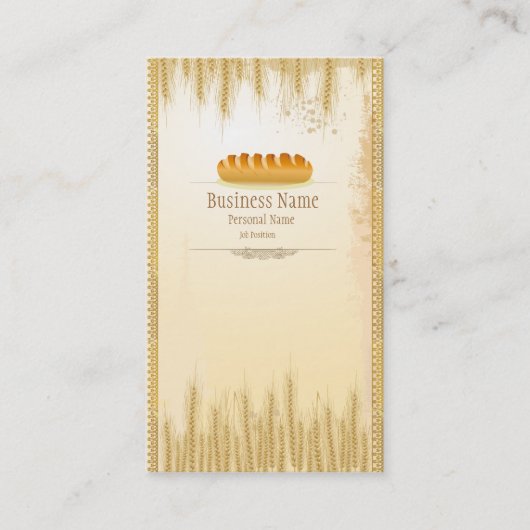 Bäckerei-Geschäfts-Visitenkarten Visitenkarte (Vorderseite)