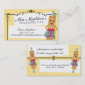 Bäckerei-Geschäftskarte der Rollen-Buttonfrau Visitenkarte (Vorne/Hinten)