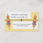 Bäckerei-Geschäftskarte der Rollen-Buttonfrau Visitenkarte (Rückseite)