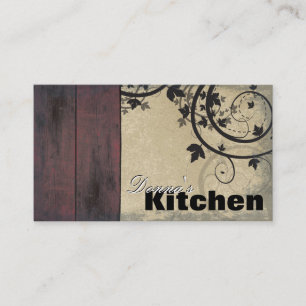 Bäckerei-Geschäftskarte - Vintage Scheunenbrett & Visitenkarte