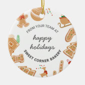 Bäckerei Gingerbread Holiday Backen Weihnachtsbaum Keramik Ornament (Vorne)