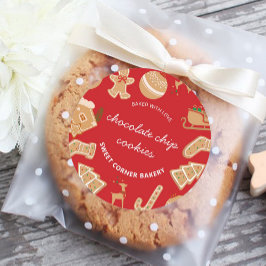 Bäckerei Gingerbrei Holiday Backkochaufkleber Runder Aufkleber