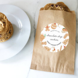 Bäckerei Gingerbrei Holiday Backkochaufkleber Runder Aufkleber