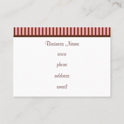 Bäckerei Gingerbrot Visitenkarten Visitenkarte (Rückseite)