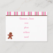 Bäckerei Gingerbrot Visitenkarten Visitenkarte (Rückseite)