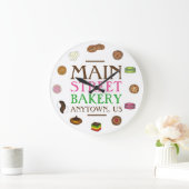 Bäckerei Gingernap Macaron Zucker Erdnusskochtopf Große Wanduhr (Zuhause)